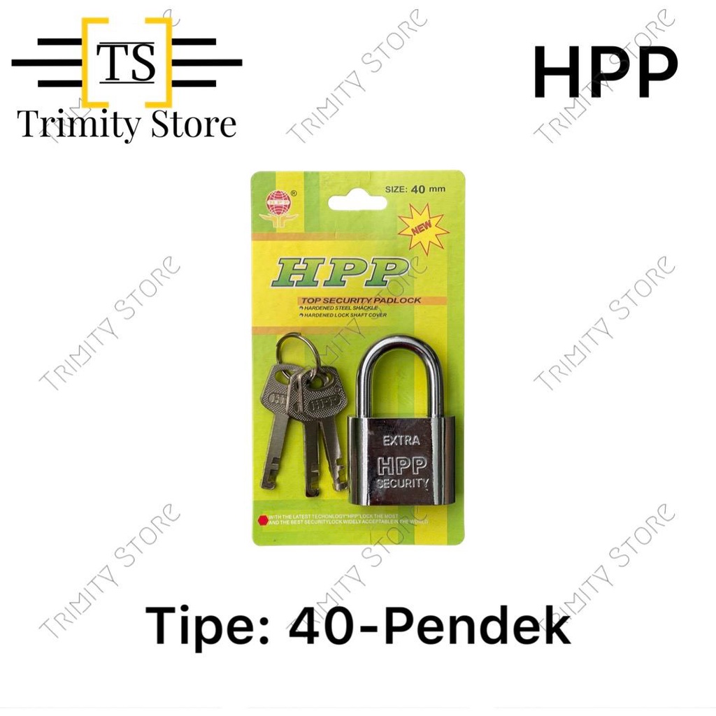 Jual Gembok Pintu Pagar Ukuran 40 Mm Leher Pendek Merk Hpp Shopee