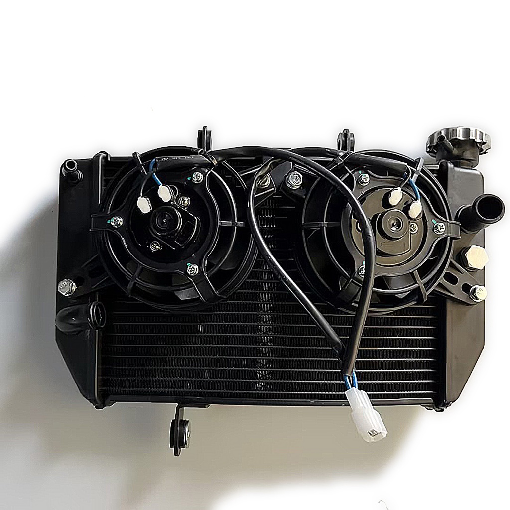 Jual ATAKA racing Radiator double fan Hitam Silver mx king Ninja 150 ...