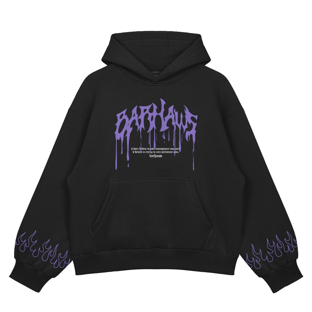 Jual BARHAWS - Sweater Pullover Hoodie Scared Flow Black | Shopee Indonesia
