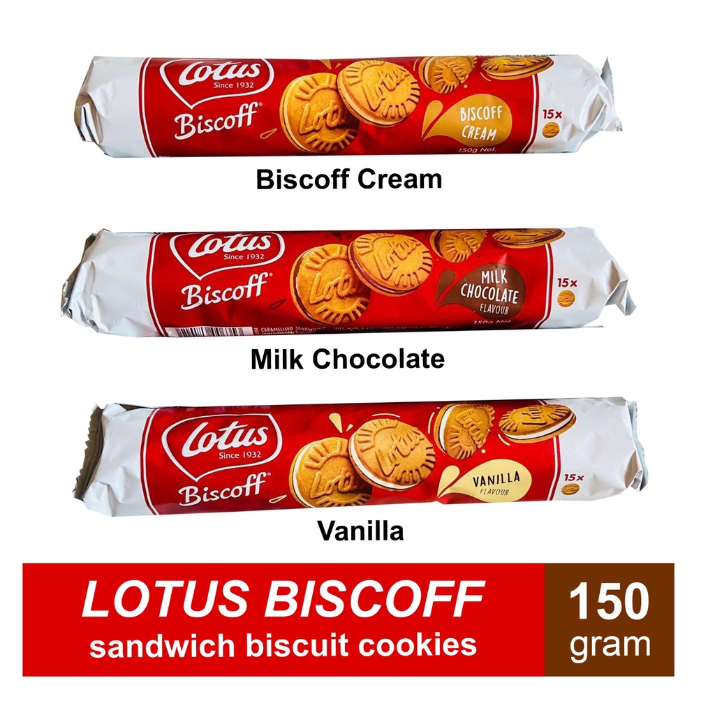 Jual Lotus Biscoff Sandwich Biscuit Cookies 150gr PROMO Shopee Indonesia