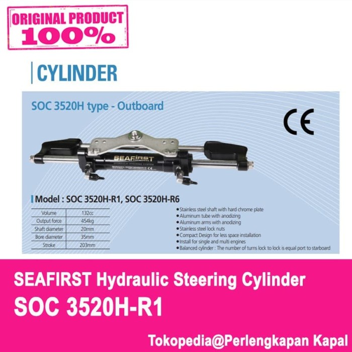 Jual Cylinder Hydraulic Steering Seafirst Soc3520H / Setir Hidrolik