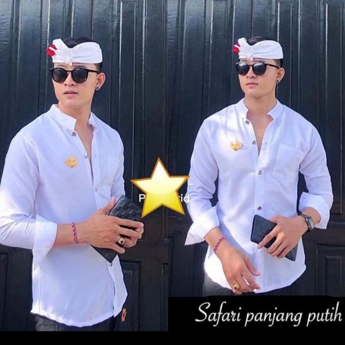 Jual Pakaian Adat Bali Pria Semi Safari Khas Bali Shopee Indonesia 