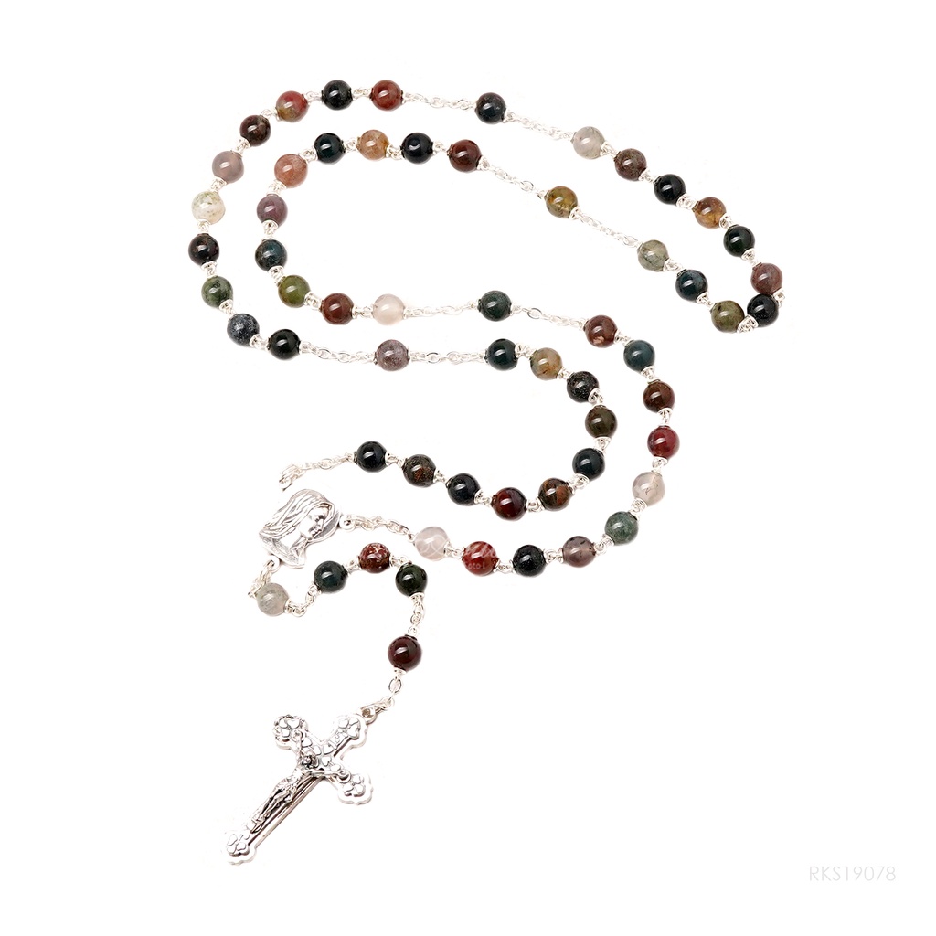 Jual Rosario Batu Snake Skin Jasper 6mm Rohani Katolik | Shopee Indonesia