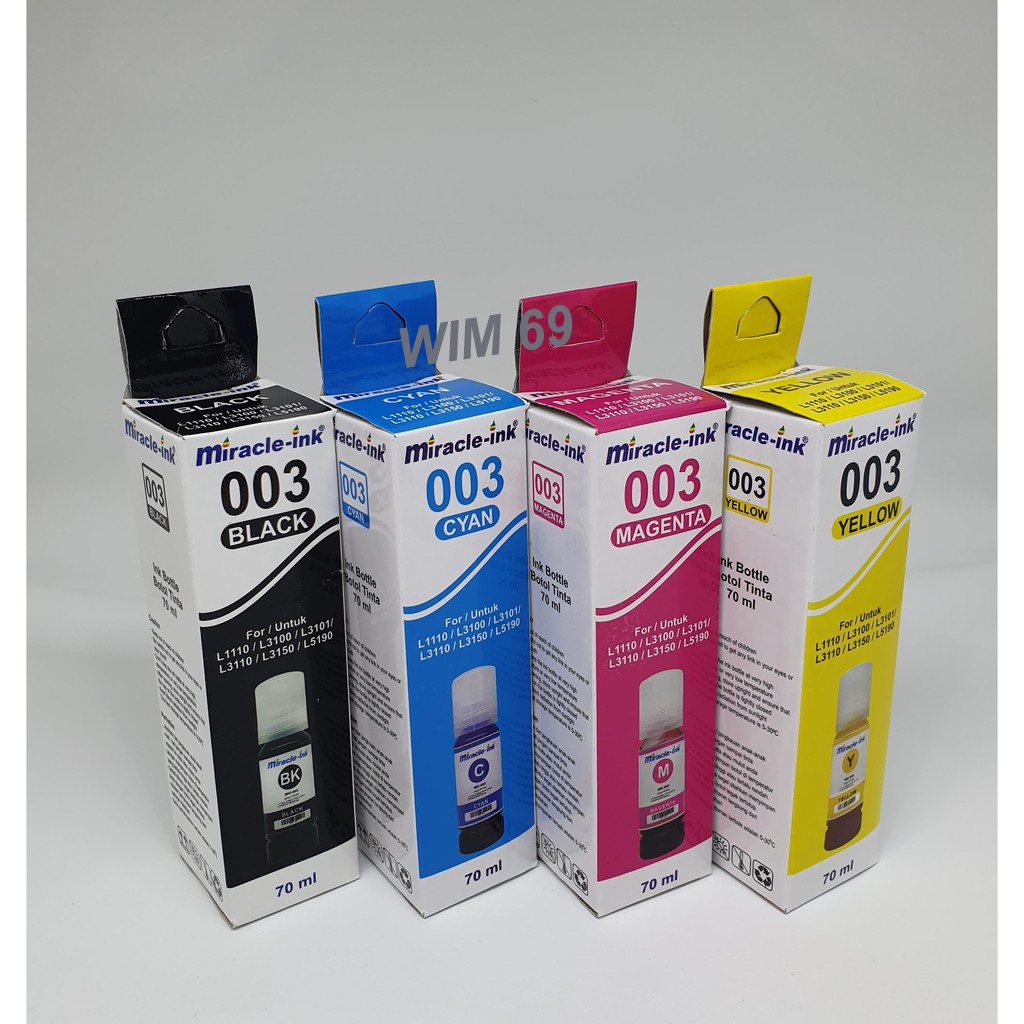 Jual Tinta Printer Miracle Ink Ml Epson L Series Warna Untuk