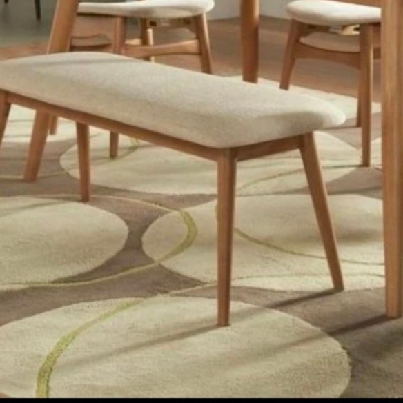 Jual RAY bench bangku makan kayu jati minimalis scandinavian busa empuk ...
