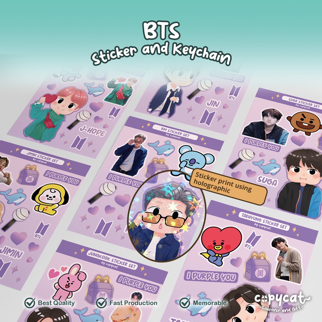 Jual BTS Stiker Sticker by Copycat | Shopee Indonesia