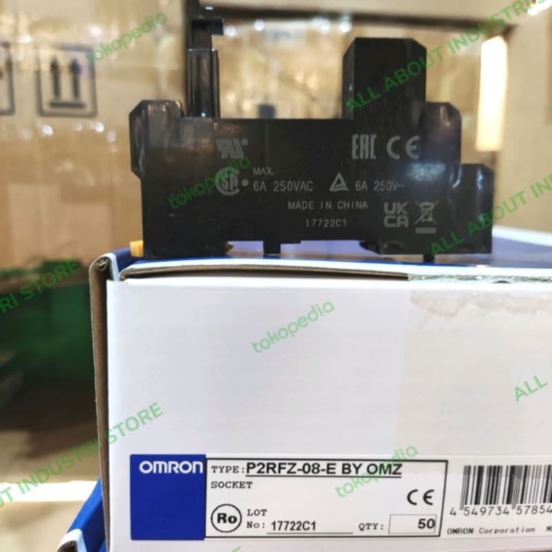 Jual SOCKET RELAY OMRON P2RFZ-08-E SOCKET G2R-2-SN SOCKET OMRON 8 KAKI ...