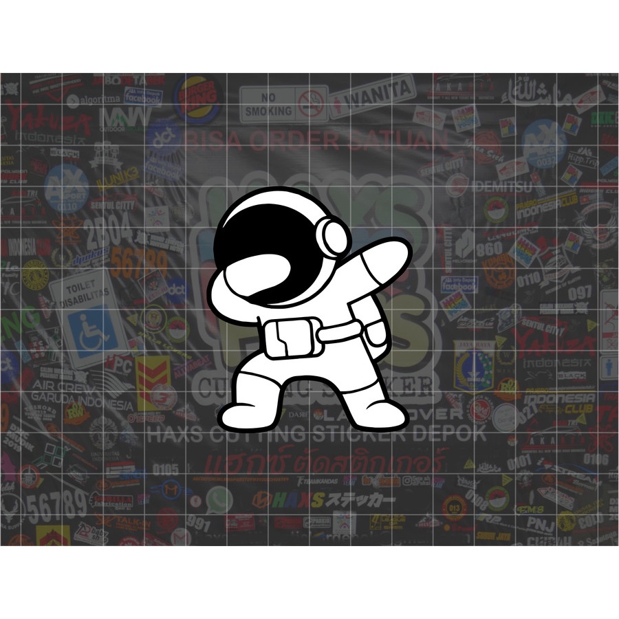 Jual Cutting Sticker Astronaut Dab Ukuran 6 Cm Untuk Motor Mobil ...