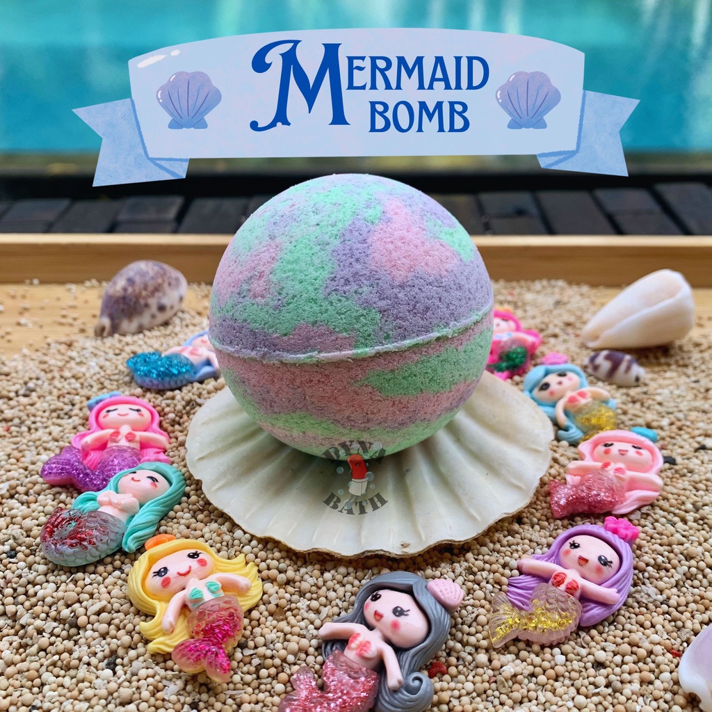 Jual Mermaid bath bomb with surprise toys bath bomb anak dengan mainan