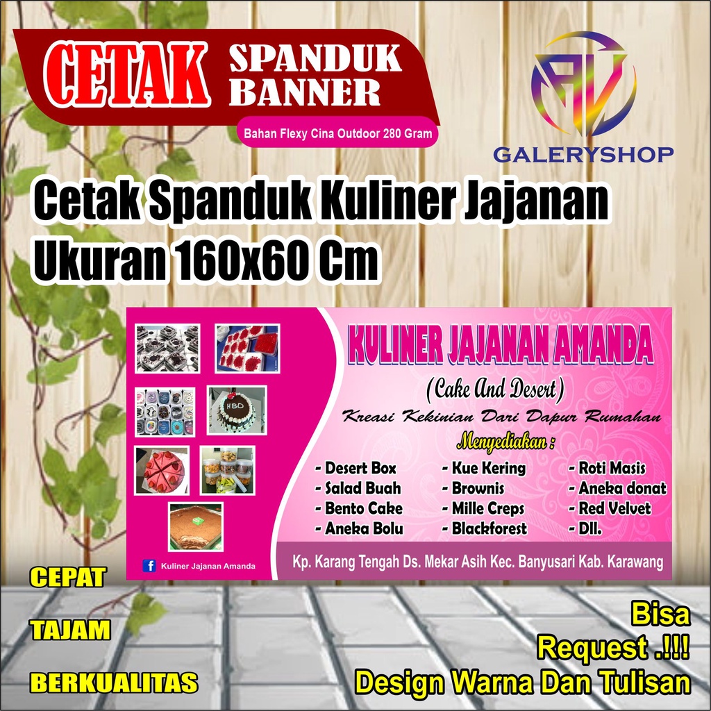 Jual Cetak Spanduk Banner Jualan Warung Kuliner Jajanan Dll Shopee