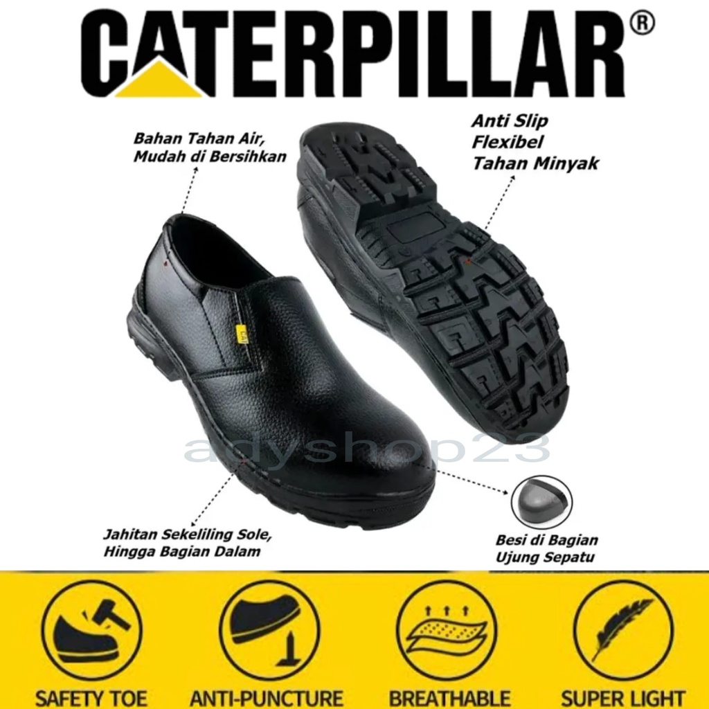 Jual Sepatu Safety Slip On Septi Pria Ujung Besi Septy Slop Kerja ...