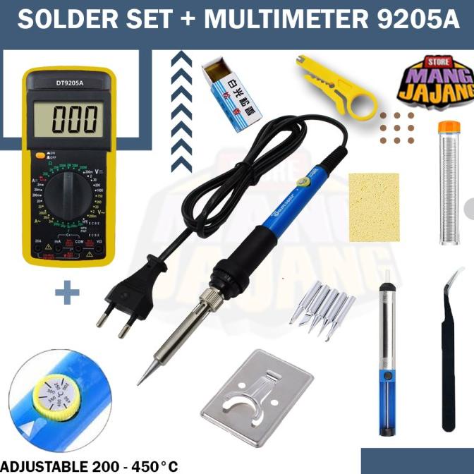 Jual Solder Iron Adjustable Temperatur 60W 220V Alat Solder Listrik Set ...