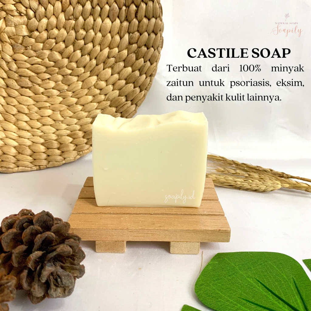 Jual SOAPILY CASTILE SOAP 100 OLIVE OIL Sabun Alami Kulit Sensitif Eksim Eczema Psoriasis
