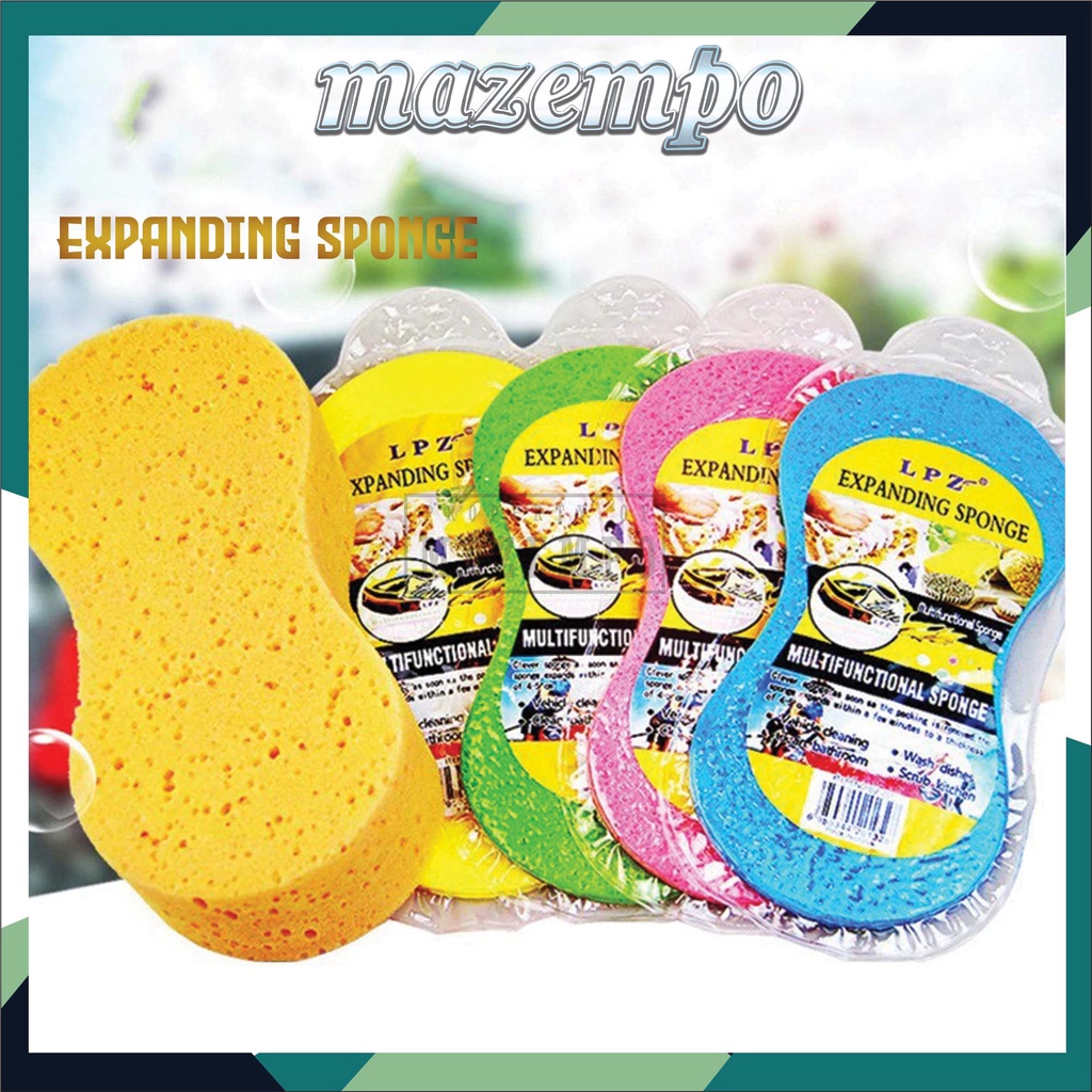 Jual Spons Busa Cuci Mobil Motor YCPU Expanding Sponge | Shopee Indonesia