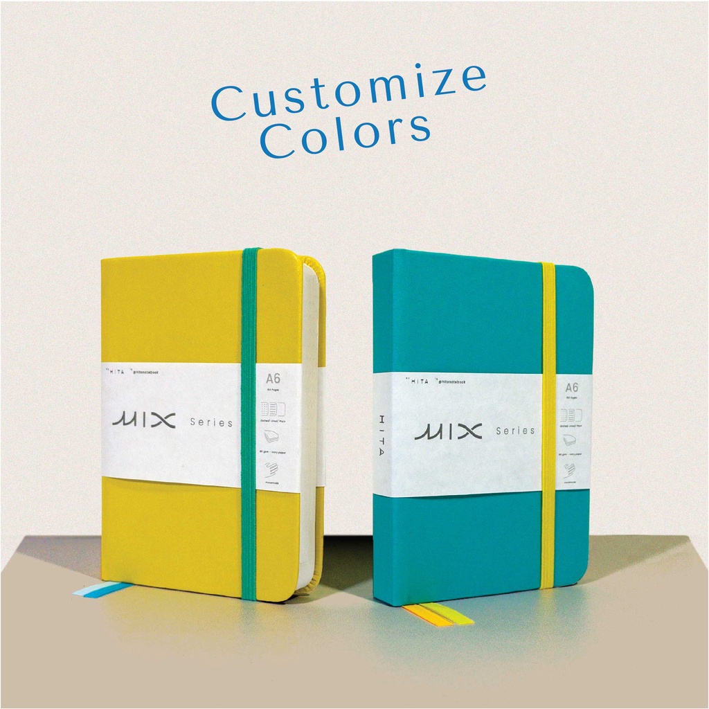 Jual Hardcover A5/ A6 Notebook - MIX Series Custom Colors, Journaling ...