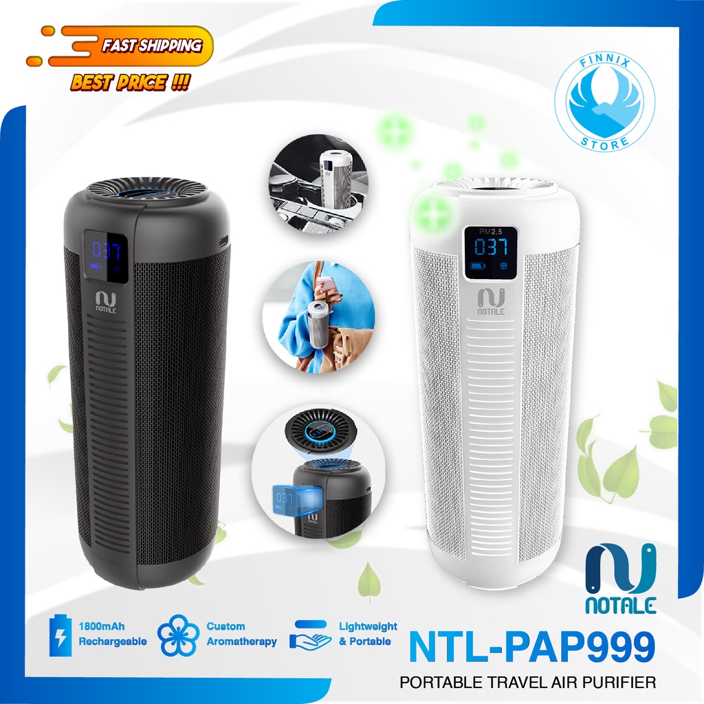 Jual Notale Portable Uvc Car Air Purifier Hepa Plasma Aromatherapy