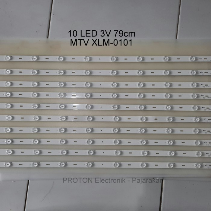 Jual Produk Terbaik] Lampu Backlight TV LED 10 Kancing 3V 79cm 30V MTV ...