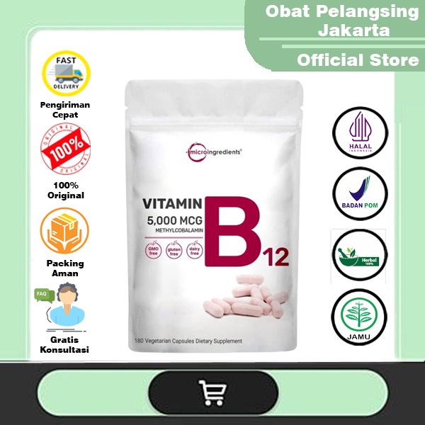 Jual Bisa Cod Micro Ingredients Vitamin B12 Methylcobalamin Supplement Vitamin B12 Capsules 5347