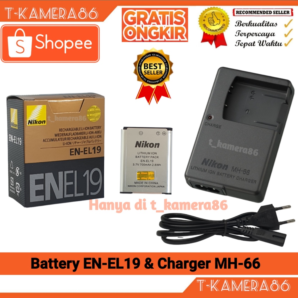 EN-EL19 Akku Kompatibel Mit Nikon Coolpix Kameras – 1200 MAh, Für S2500, S3100, S3200, S3400, S3500 Uvm.