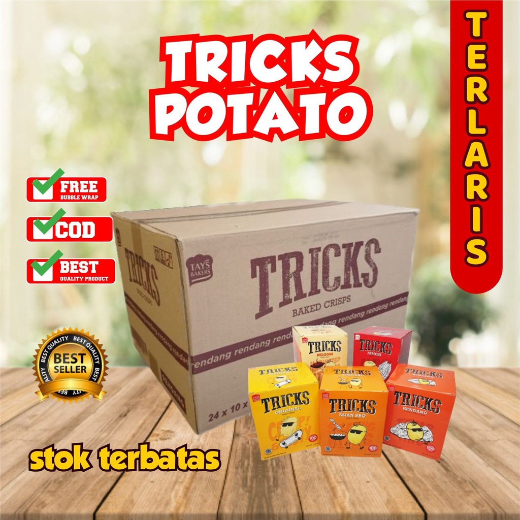 Jual Tricks Potato Dus Isi Box Baked Crisps Rasa Kimchi Original Bbq Biskuit Kentang