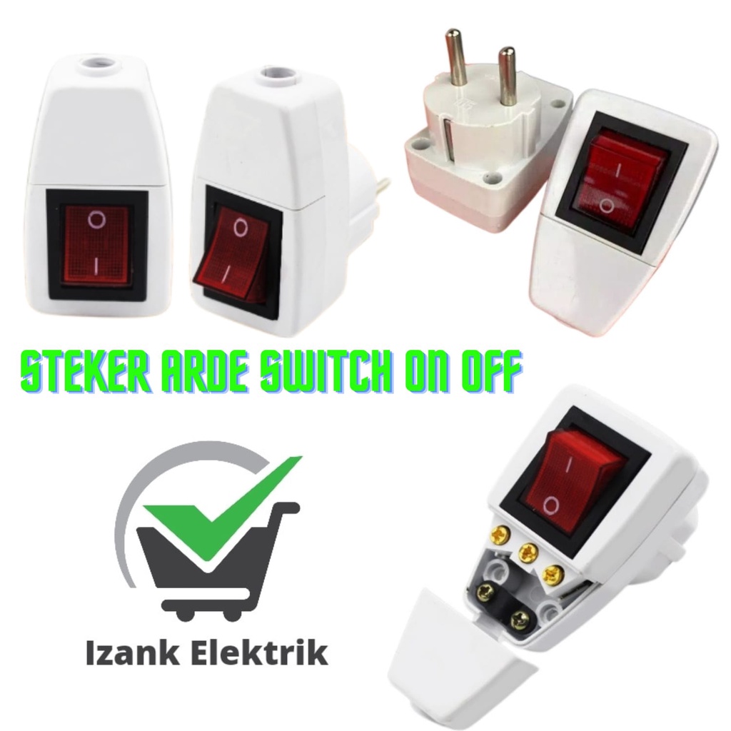 Jual Steker Arde Saklar Switch On Off COLOKAN SWITCH ON OFF + STEKER ...