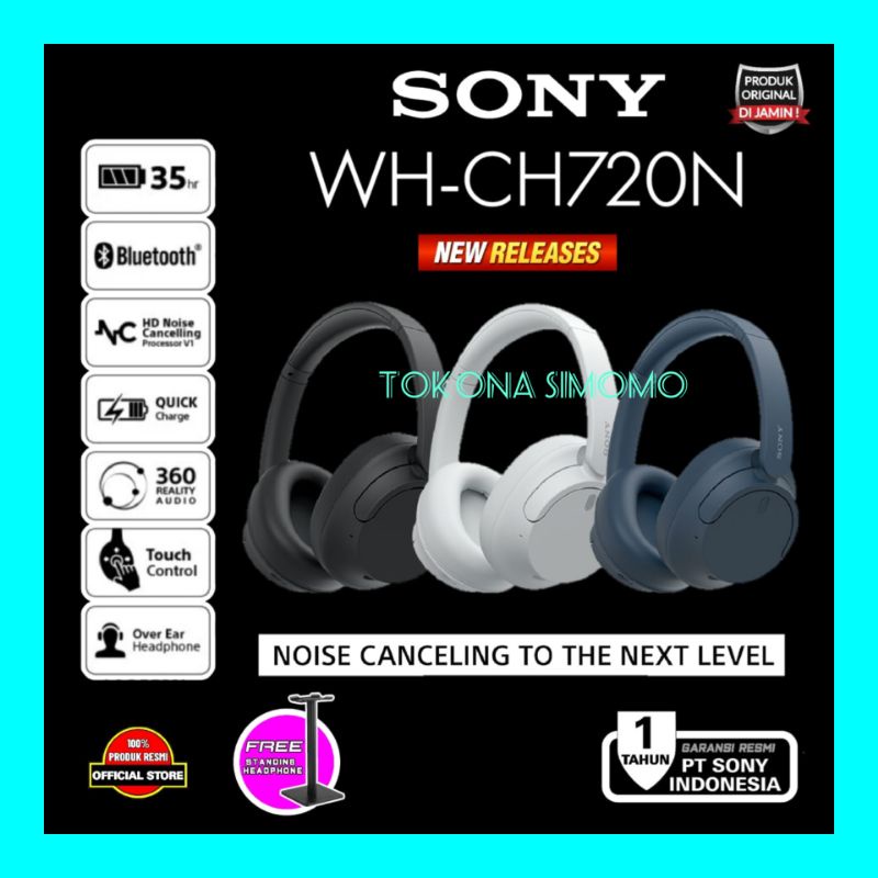 Jual Sony WH CH720N Wireless Noise Cancelling Headphones Original ...