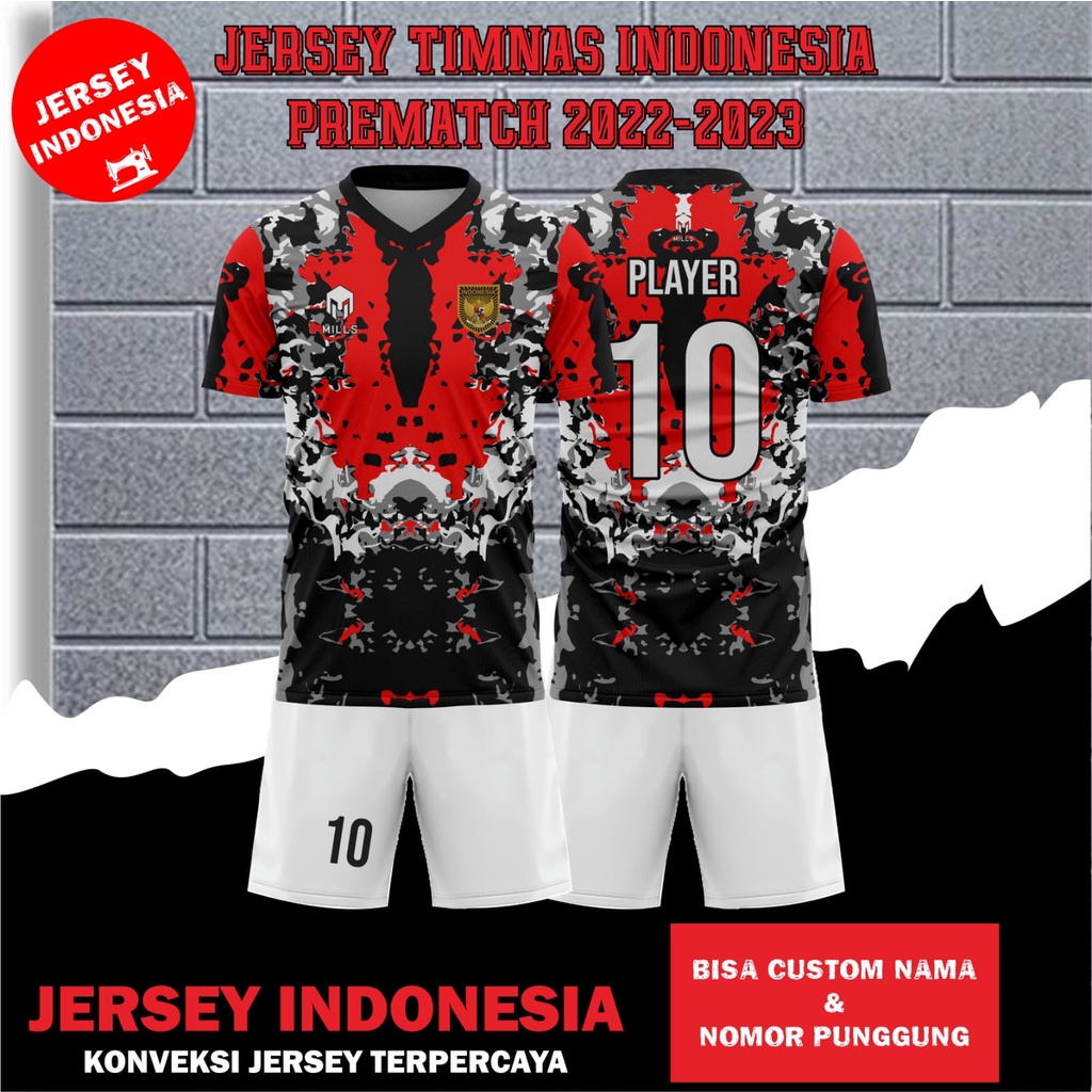 Jual Setelan Jersey Sepak Bola TIMNAS INDONESIA PREMATCH Merah Terbaru ...