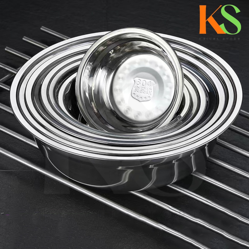 Jual Mangkok Baskom stainless Basin Stainless Bowl Stainless Tebal dan