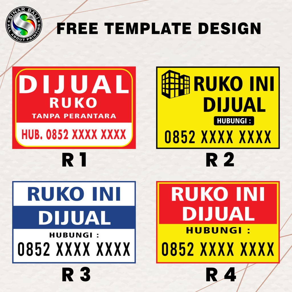 Jual (1) Banner / Spanduk / Backdrop Dijual Rumah Tanah Ruko | Shopee ...