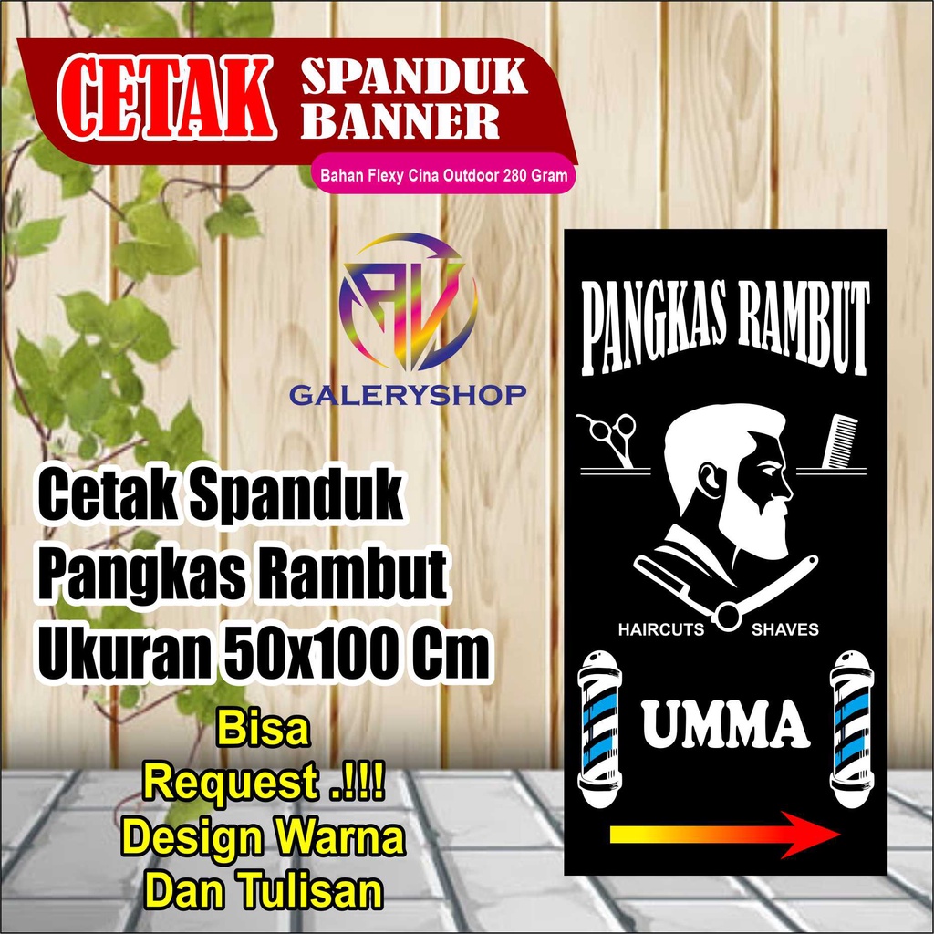 Jual Cetak Spanduk Banner Pangkas Rambut | Shopee Indonesia