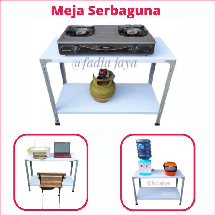 Jual Meja Besi Siku Rak Kompor Gas 2 Tungku Dapur Portable Serbaguna ...