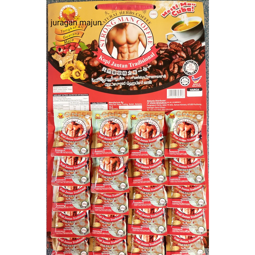 Jual Kopi Strong Man Ori 1 Hanger Isi 20 Sachet Shopee Indonesia