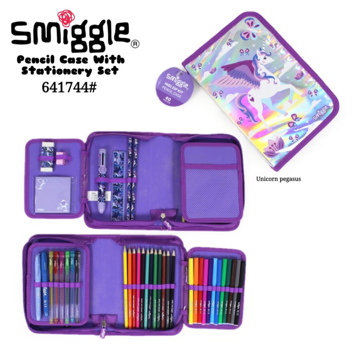 Jual Smiggle Midi Zip Kit/pencil Case Smiggle/smiggle Shark Budz ...