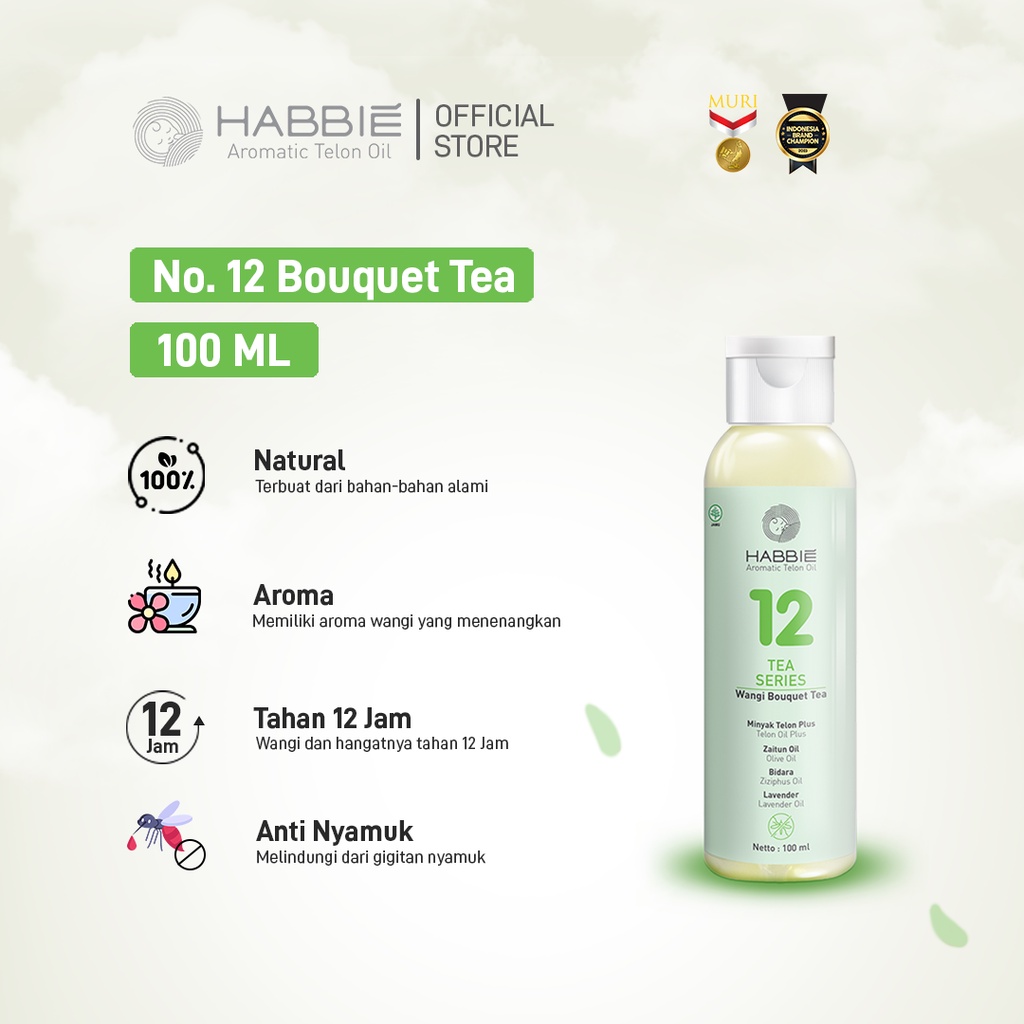 Jual Habbie Aromatic Minyak Telon 12. Bouquet Tea 100ml | Shopee Indonesia