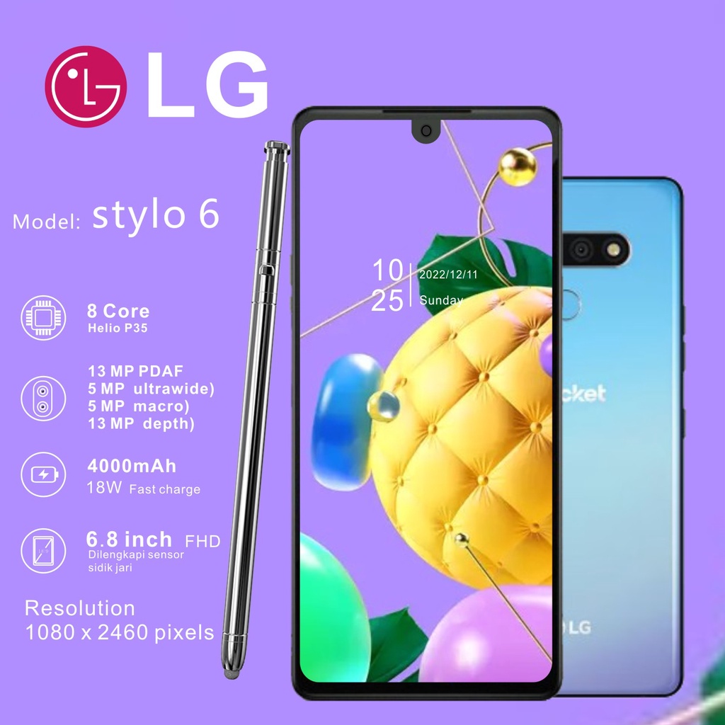 Jual LG stylo 6IMEI AMAN4GB+64GB Garansi4 cameratype c handphone