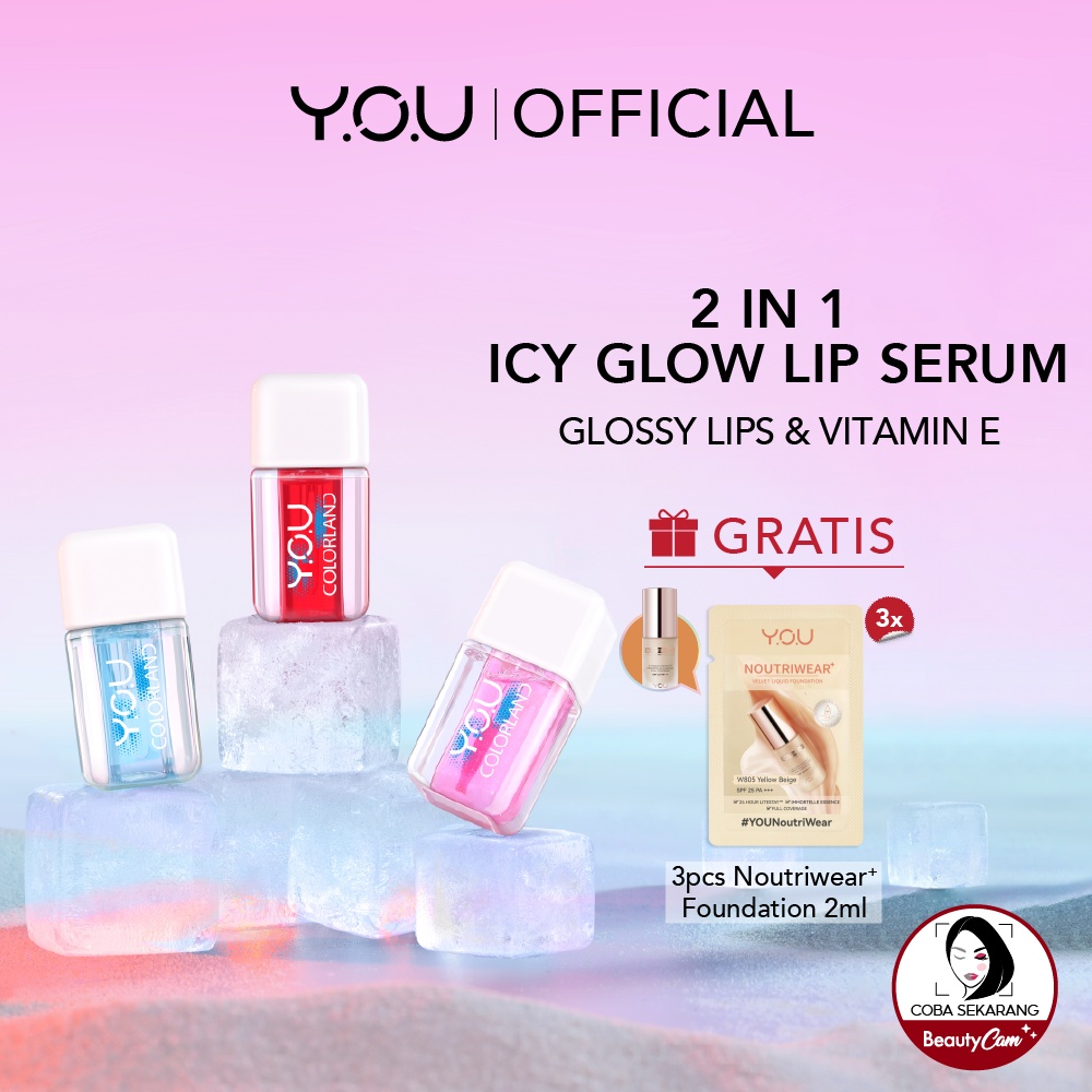 Jual YOU Colorland Icy Glow Lip Serum Serum Bibir Vitamin E Lip