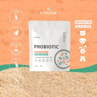 Petglow Superfood Probiotic For Pet Powder Bubuk Tempe Probiotik Untuk Kucing Anjing Hamster Kelinci Vitamin Masalah Pencernaan Diare Mencret Radang Usus Topping Makanan