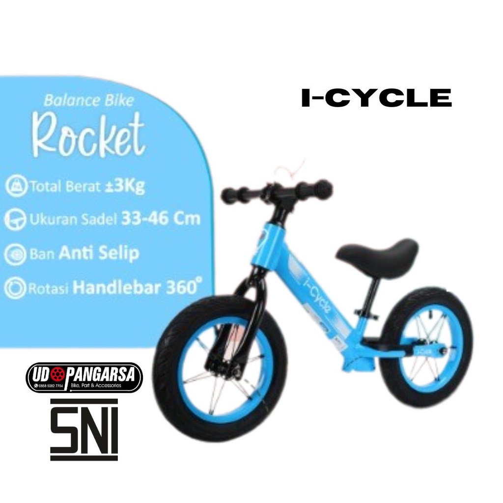 Jual Sepeda Balance Bike Push Bike anak ph 2299 i-Cycle Rocket racing ...