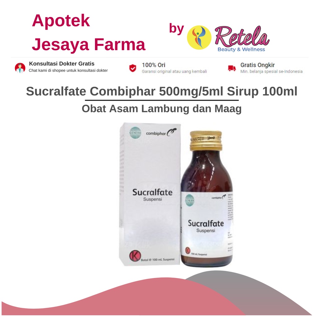 Jual Sucralfate Combiphar Mg Ml Sirup Ml Shopee Indonesia