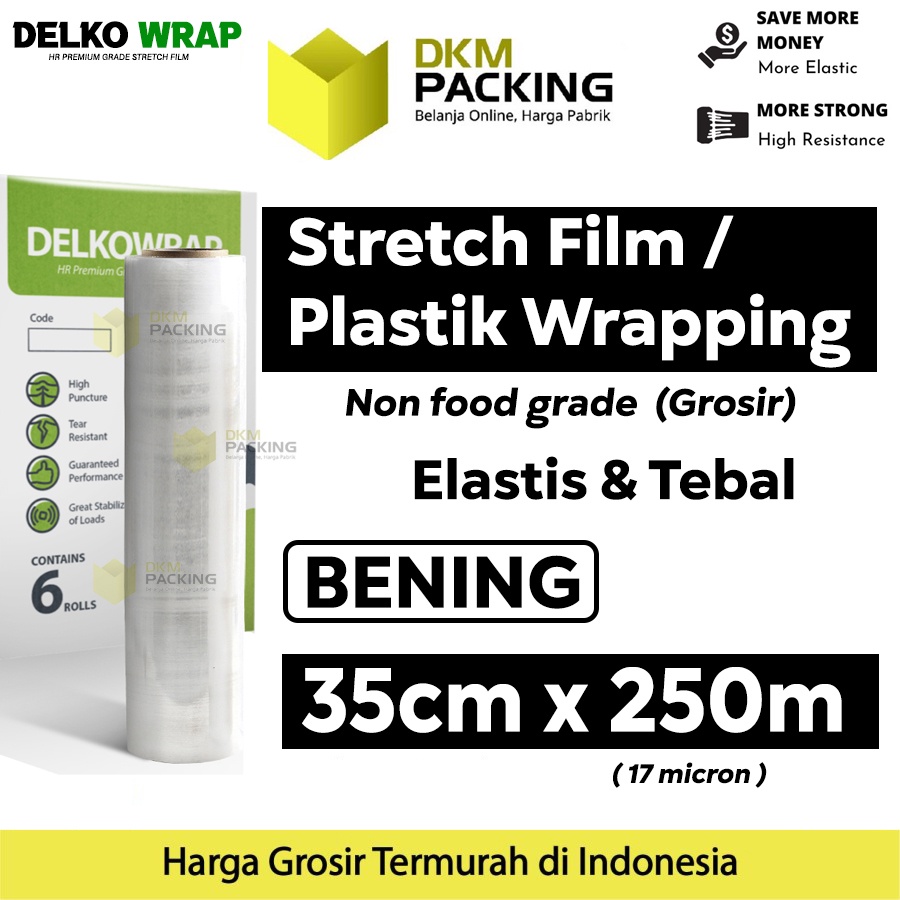 Jual Plastik Wraping Stretch Film 35cm x 250m DELKOWRAP BENING WRAPPING ...