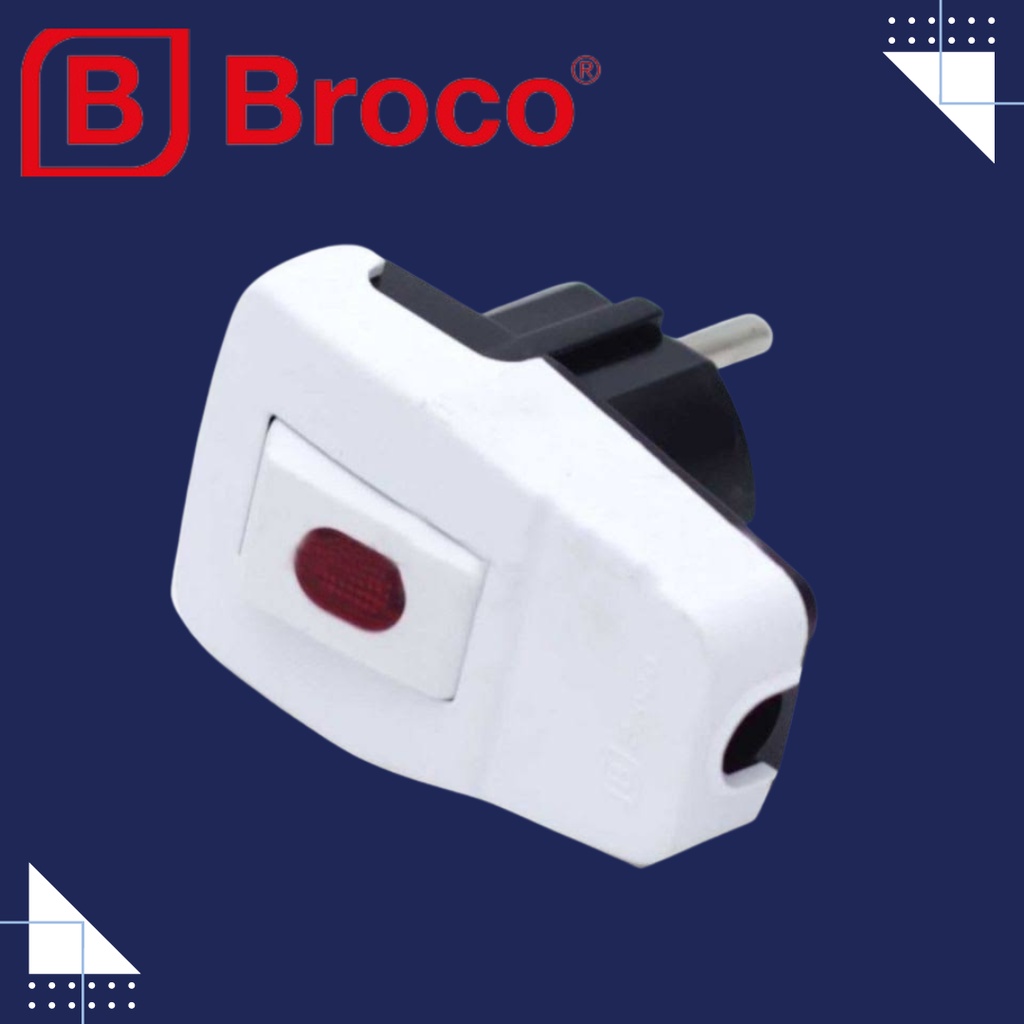Jual BROCO STEKER + SAKLAR ADA LAMPU ON OFF NYALA PUTIH 1331165 ...