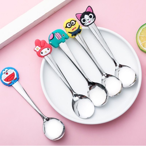 Jual Sendok Karkater Motif Kartun Lucu Sendok Makan Minum Teh Sendok ...