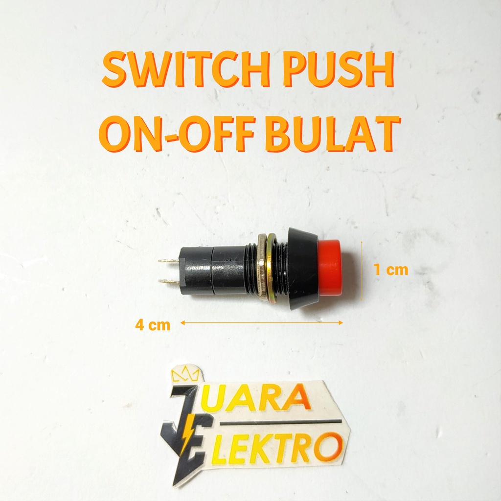 Jual PUSH ON - OFF Bulat Tanpa Lampu PBS - 11 A | Saklar 