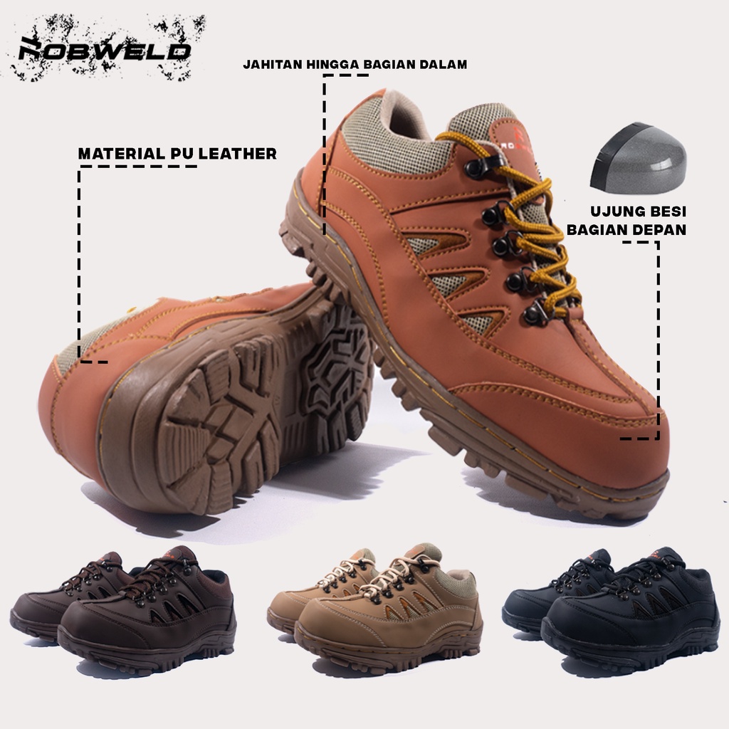 Jual Sepatu Pria Safety Kerja Lapangan Proyek Outdoor Sepatu Septi Ujung Besi Sepatu Septy