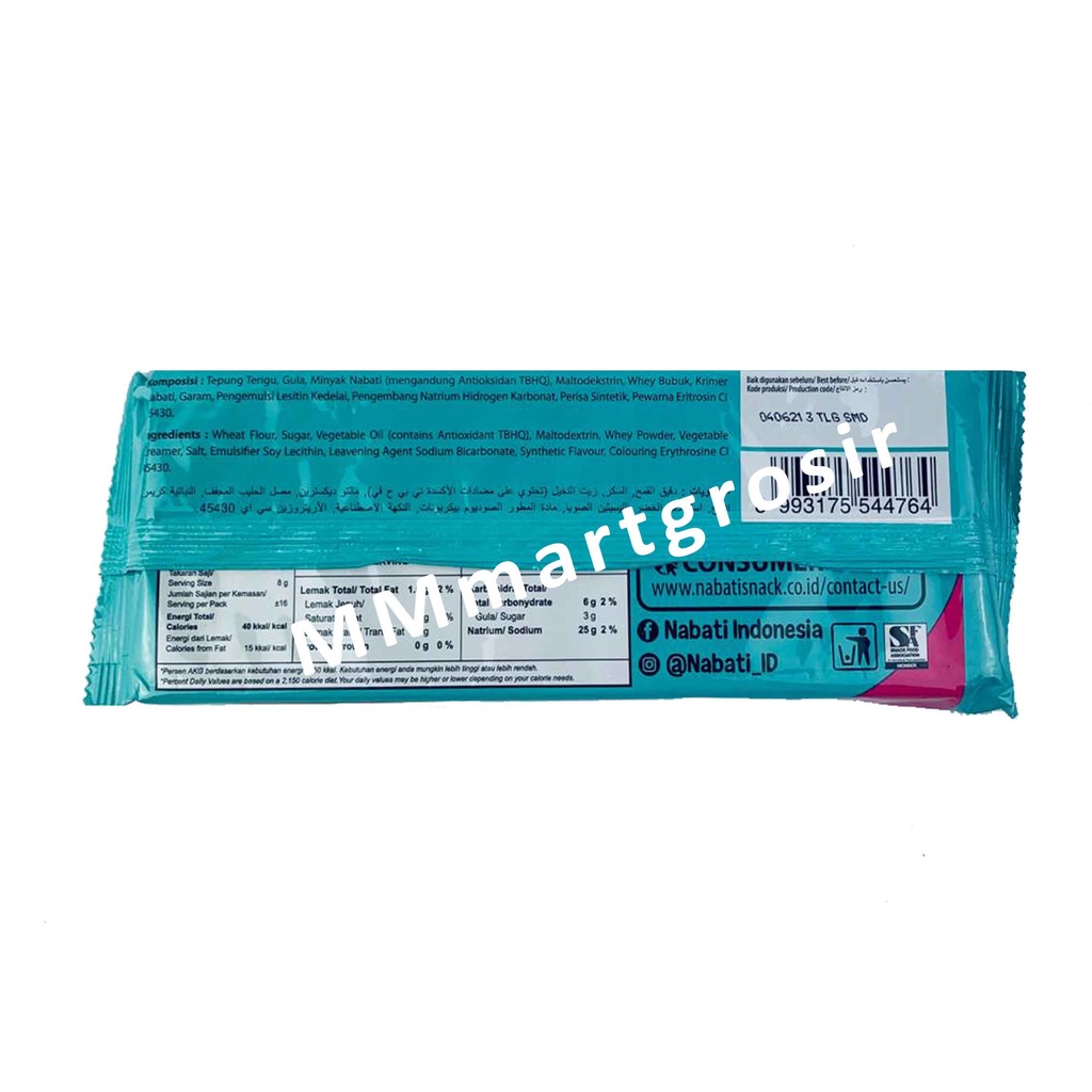 Jual Nabat Wafer / Wafer Cream Lapis / Wafer Rasa Pink Larva / 100gr ...