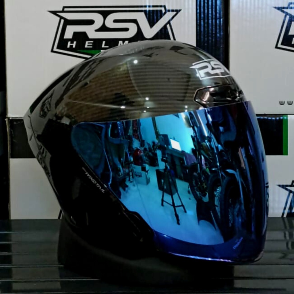 Jual HELM RSV NEW WINDTAIL CARBON GLOSSY / HELM HALF FACE / HELM RSV