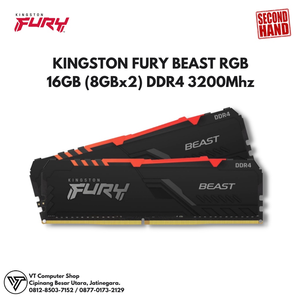 Kingston FURY Beast RGB KF432C16BBAK2/16 DDR4-3200 16GB(8GBx2