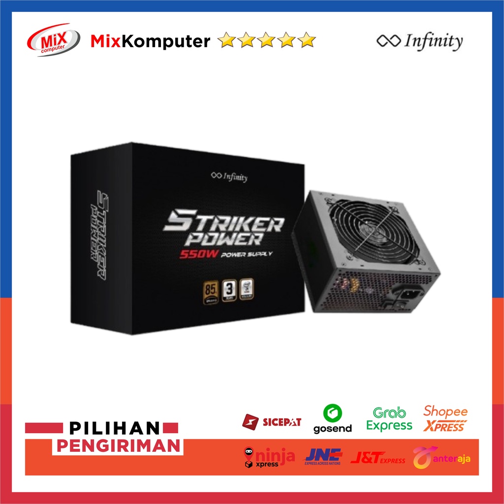 Jual Power Supply Infinity 550w Striker Power 80 Bronze Shopee Indonesia 9774