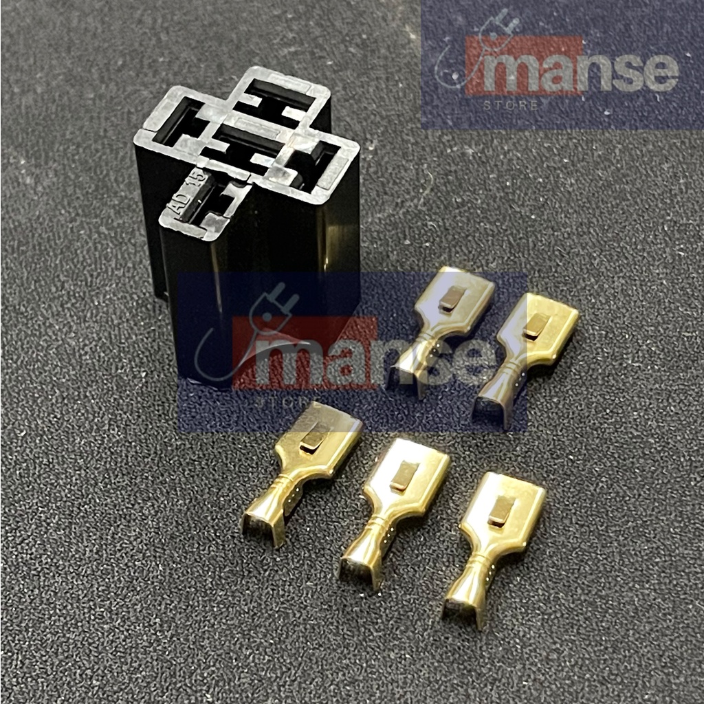 Jual Socket Relay Klakson 5 Pin + Skun / Soket Relay 4 Kaki 5 Kaki
