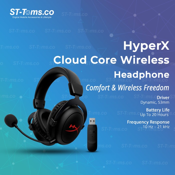 Jual Hyperx Cloud Core Wireless Gaming Headset With Dongle | Shopee ...